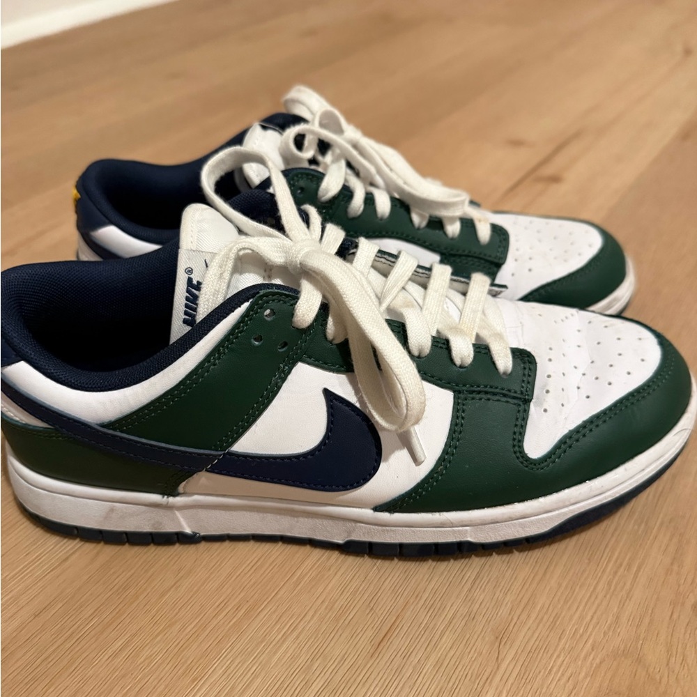 Nike Dunk Low Shoes Men’s SZ 8 Fir/Midnight Navy White FV6911-300